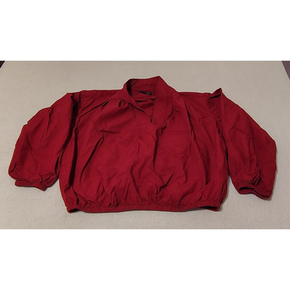 Vintage Banana Republic Wind Breaker Long Sleeve Gathered Waist Pullover Sz‎ S D